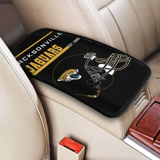 Discover Jacksonville Football Car Armrest Cushion Auto helmet Car Box Cover Center Pad