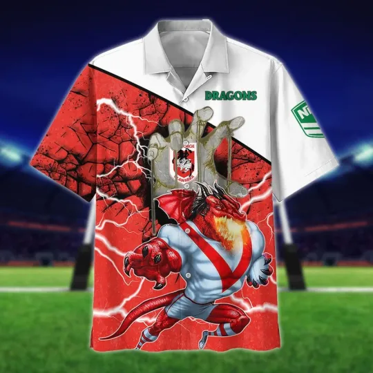 Discover NRL St. George Illawarra Dragons Personalized Hawaiian Shirt