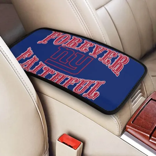 Discover New York Football Car Armrest Cushion Auto forever faithful Car Box Cover Pad