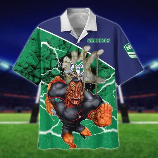 NRL Warriors Personalized Hawaiian Shirt for Fans