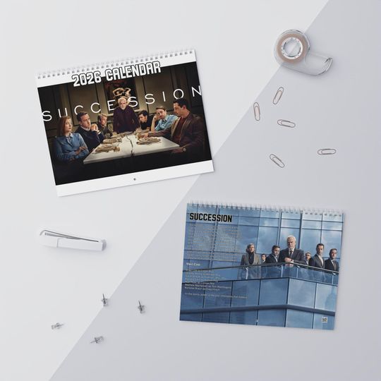 Discover 2026 Succession Wall Calendar | 2026 Wall Calendar | Succession | Movie Calendar | 2026 Calendar | Brian Cox | Logan Roy | Nicholas Braun