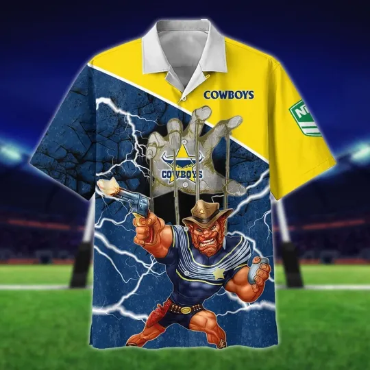 Discover NRL North Queensland Cowboys Personalized Hawaiian Shirt for Fans