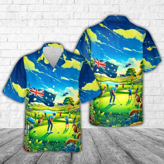 Discover Australia Day Golf Hawaiian Shirt
