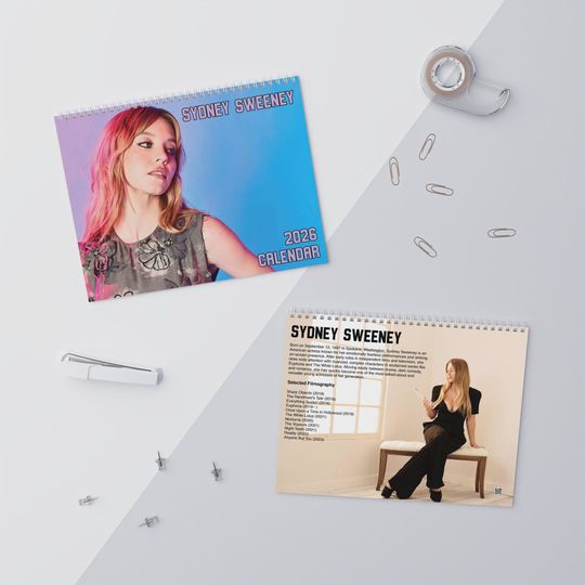 Discover 2026 Sydney Sweeney Wall Calendar | 2026 Wall Calendar | Sydney Sweeney | Movie Calendar | 2026 Calendar | Euphoria | Eden
