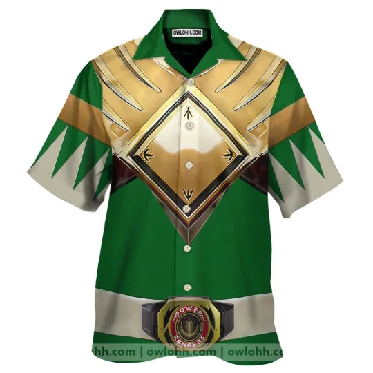 3D Mighty Morphin Power Rangers Green Ranger Hawaii Shirt