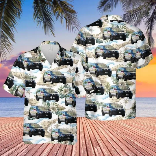 Discover Texas Houston Police Department Hawaiian Shirt for Ford Police Interceptor Utility