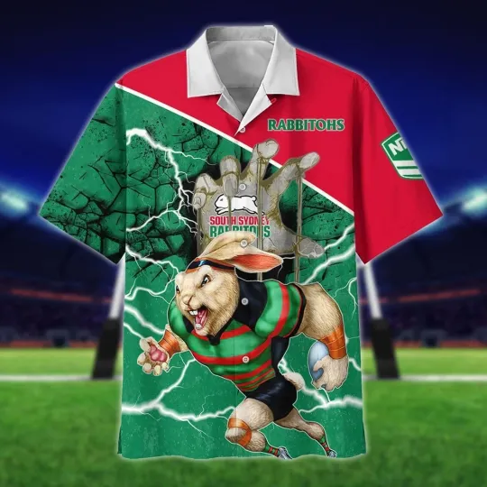 Discover NRL South Sydney Rabbitohs Personalized Hawaiian Shirt for Fans