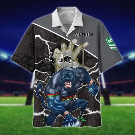 Discover Penrith Panthers Personalized Hawaiian Shirt Hoodie