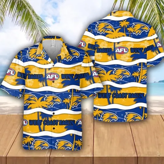 West Coast Eagles Hawaiian Shirt for Fans
