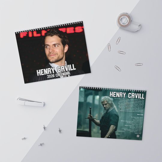 2026 Henry Cavill Wall Calendar | 2026 Wall Calendar | Henry Cavill | Movie Calendar | 2026 Calendar | Superman | The Witcher