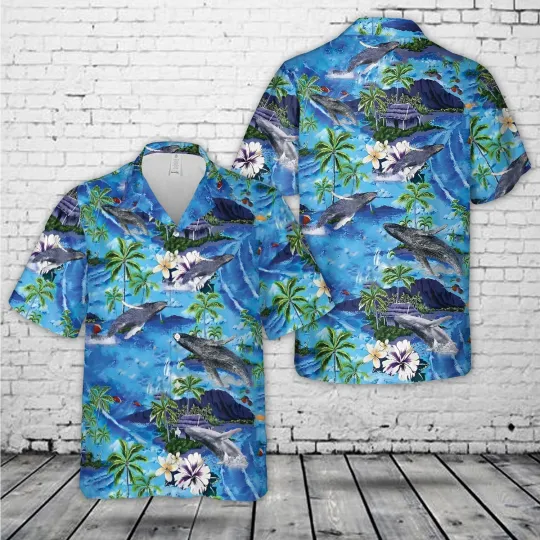 Humpback Whale Hawaiian Shirt