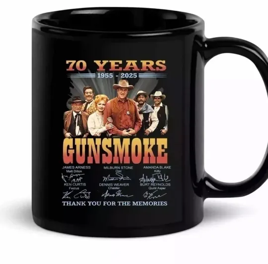 Discover 70 Years Gunsmoke Thank You Anniversary 1955 2025 Coffee Mug