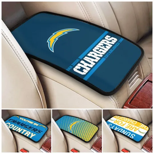 Discover New San Diego Chargers Car Armrest Cushion Auto Handrail Box Cover ,fans Gift