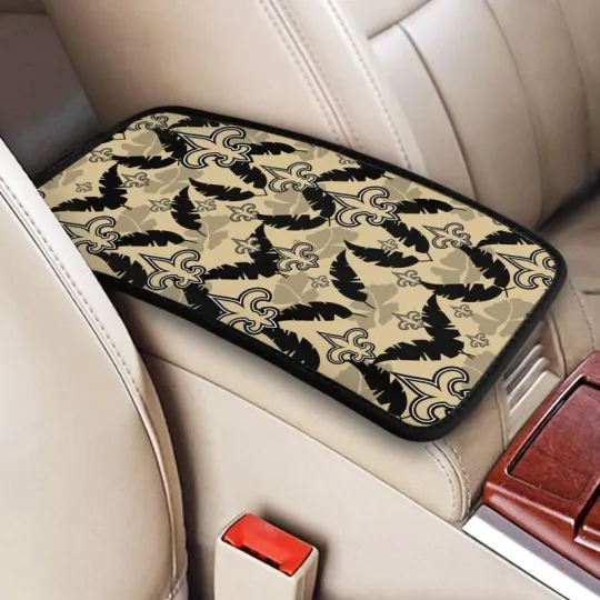 Discover New Orleans Saints Car Armrest Cushion Hawaiian Print Auto Car Box Cover Pad