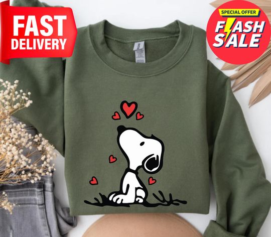 Discover Cute Dog  Valentines Sweatshirt For Him Her Kids, The Cartoon Shirt, Gift For Him, Funny Cartoon, Gift For Valentines Day