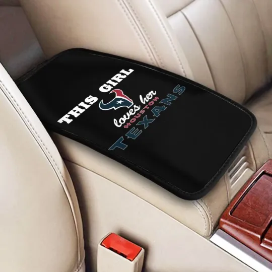 Discover "This Girl Loves Her"Houston Texans Car Armrest Cushion Car Box Cover Center Pad