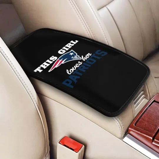 Discover "This Girl Loves Her"England Patriots Car Armrest Cushion Box Cover Center Pad