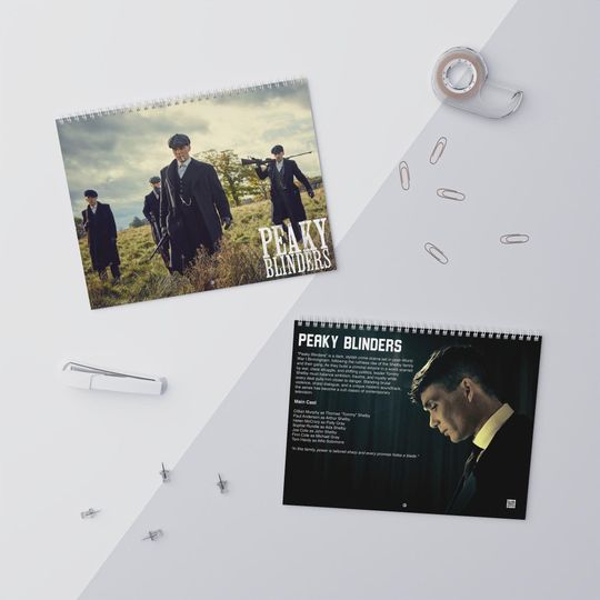 2026 Peaky Blinders Wall Calendar | 2026 Desk Calendar | Peaky Blinders | TV Show Calendar | Cillian Murphy | Shelby