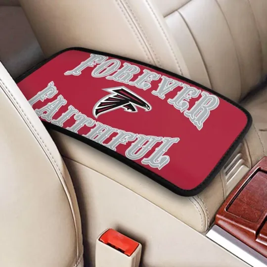 Discover Atlanta Falcons Car Armrest Cushion Auto forever faithful Car Box Cover Pad