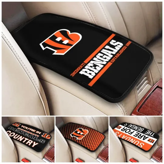 Discover New Cincinnati Bengals Car Armrest Cushion Auto Handrail Box Cover ,fans Gift