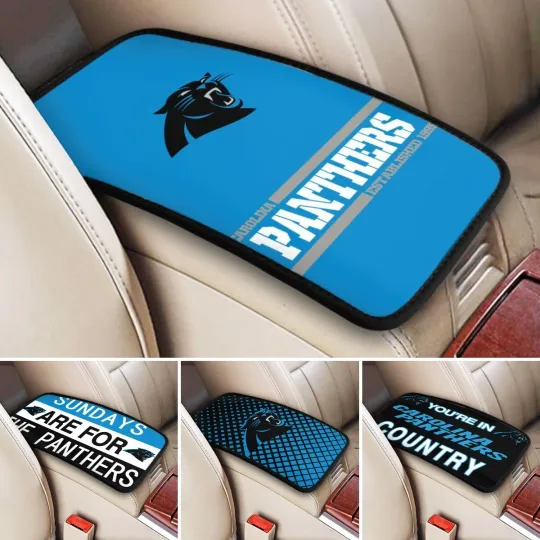 Discover New Carolina Panthers Car Armrest Cushion Auto Handrail Box Cover ,fans Gift