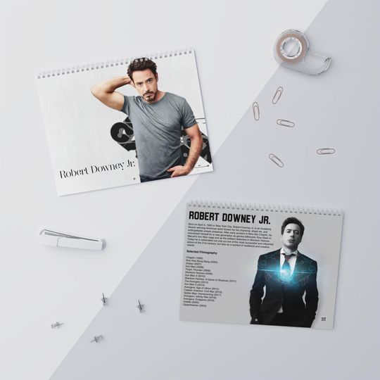Discover 2026 Robert Downey Jr Wall Calendar | 2026 Wall Calendar | Robert Downey Jr | Movie Calendar | 2026 Calendar | Iron Man | Sherlock Holmes