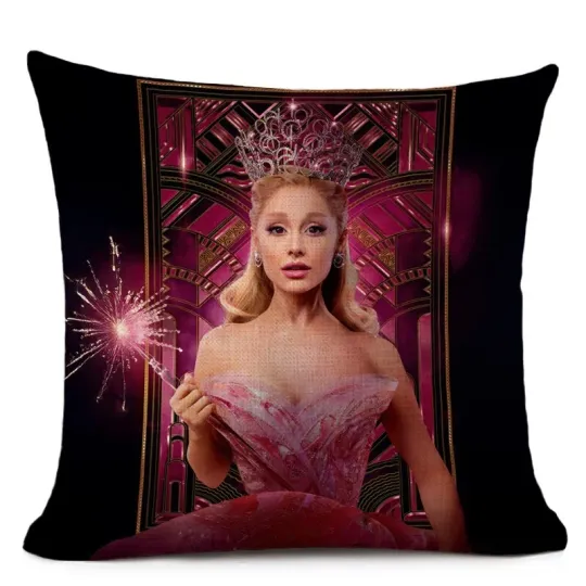 Wicked Movie Glinda Ariana Themed Throw Pillowcase