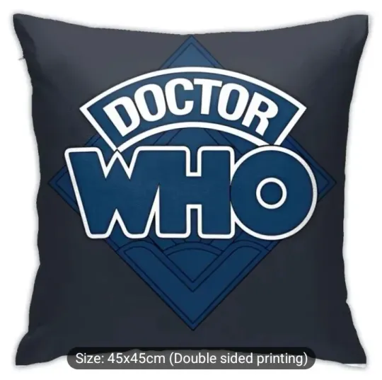 Doctor Who Logo Throw Pillowcase Home Decor