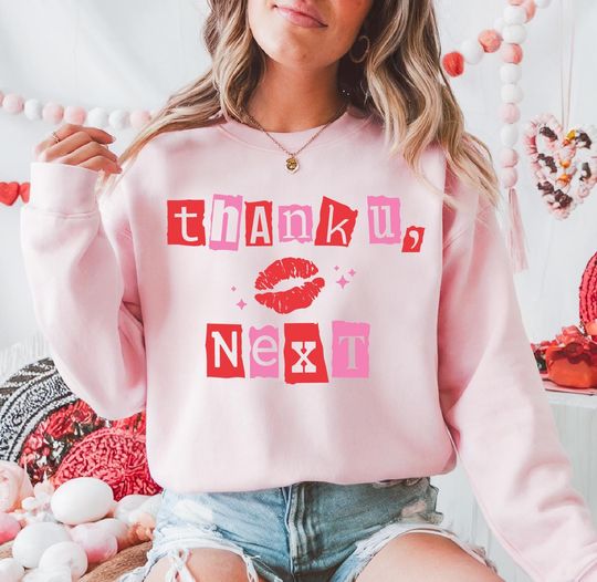 Thank You Next Shirt, Valentine's Day Sweatshirt, Cute Valentine Sweatshirts, Valentine Sweatshirts, Anti Valentine, Divorce Valentine Tee