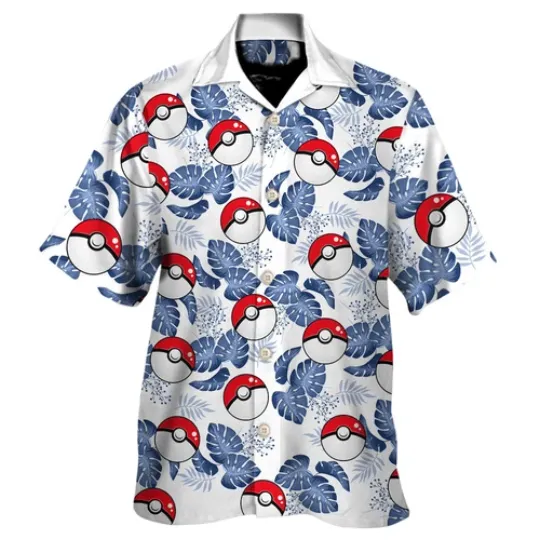 Discover PKM Ball Summer Tropical Hawaiian Shirt Aloha Summer Beach Button Down