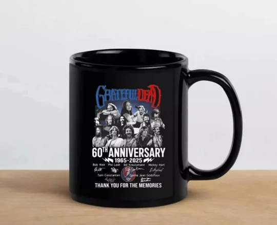 Grateful Dead 60th Anniversary 1965-2025 for the music Coffee Mug