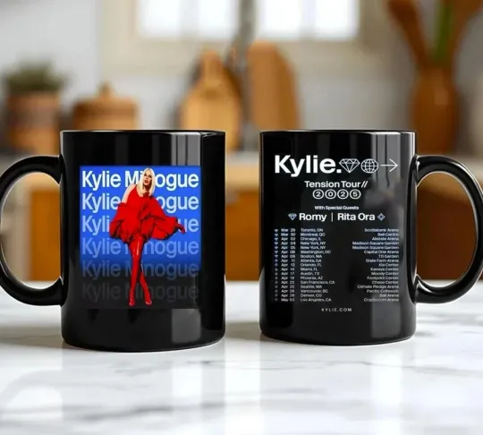 Discover 2025 Kylie Minogue Tension World Tour Coffee Mug - 2025 Mug