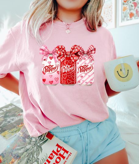 Discover Dr Pepper Valentines Sweatshirt, Cute Holiday Crewneck, Soda Lover Shirt, Gift For Her, XOXO Graphic Tee