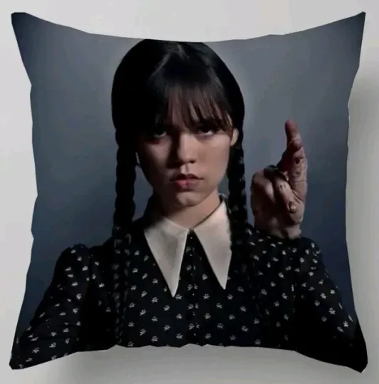 Wednesday Addams Pillowcase Home & Living Throw Pillow