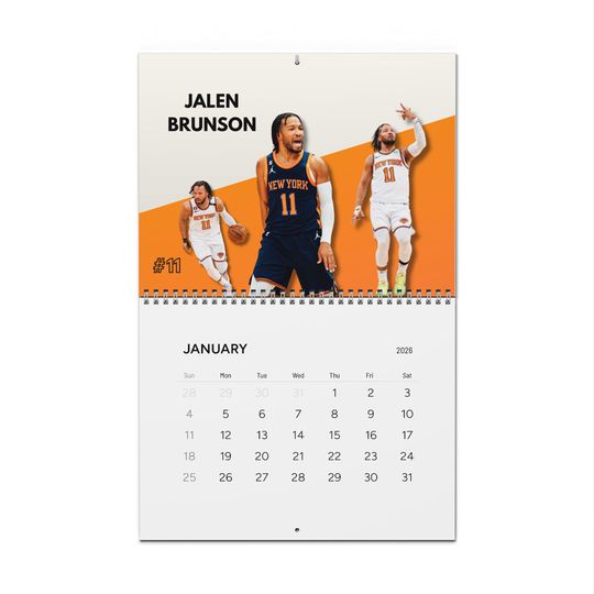 Discover New York Knicks 2026 Wall Calendar | Monthly Sports Calendar