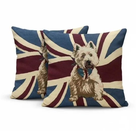 2 Pack Tapestry Cushion Covers for Couch Sofa Living Room Bedroom