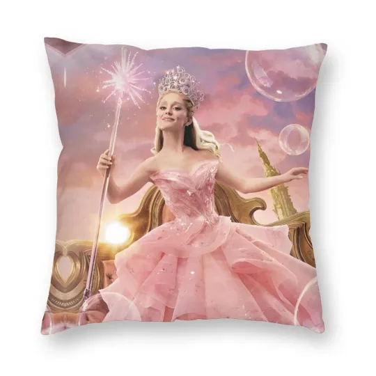Wicked Movie Glinda Ariana Themed Throw Pillowcase