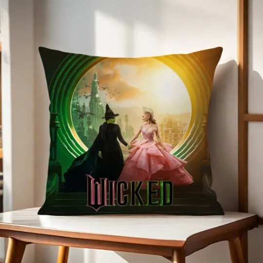 Wicked Movie Elphaba & Glinda Themed Pillowcase