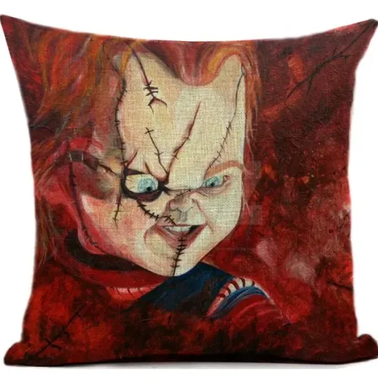 Chucky Horror Franchise Throw Pillow