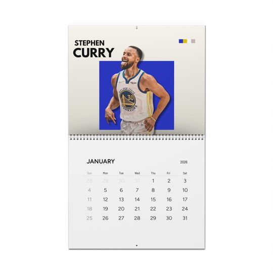 Discover NBA Basketball Stars 2026 Wall Calendar | Monthly Player Photos