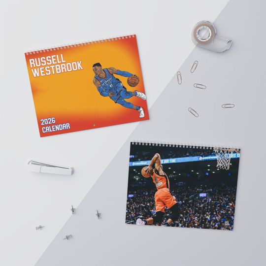 Discover 2026 Russel Westbrook Wall Calendar | 2026 Wall Calendar | Russel Westbrook | Basketball Player | Basketball Calendar | Basketball Poster