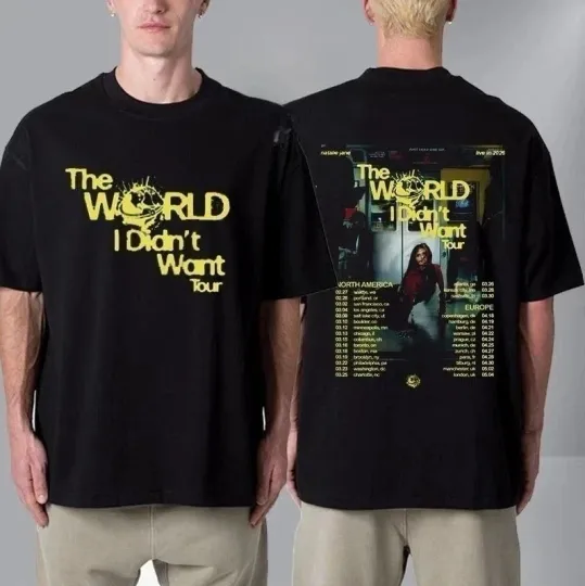 Discover Natalie Jane The World I Didn't Want Tour 2026 Concert Unisex T-Shirt
