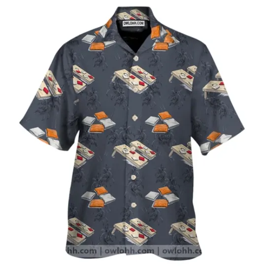 Hawaiian Aloha Shirt Cornhole Tree Aloha Summer Beach Button Down For Men