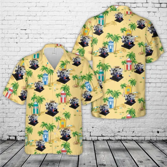 Discover Ford 427 SOHC Engine Hawaiian Shirt