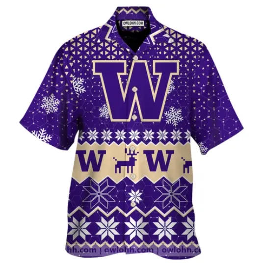 Discover Washington Huskies Sports Football American Hawaiian Shirt