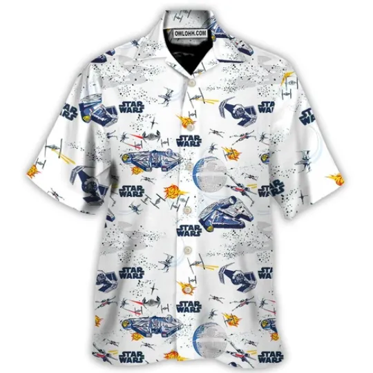 Discover Starwars Space Ship Aloha Summer Beach Button Down Hawaiian Shirt