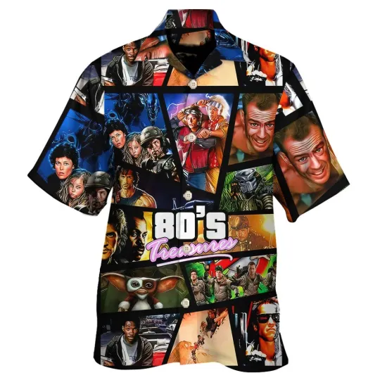 Discover Retro 80s Movie Hawaiian Shirt