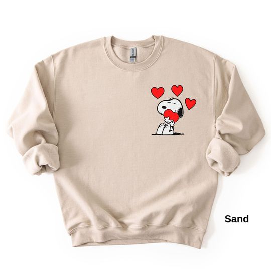 Discover Snoopy Valentine Sweatshirt, Cute Graphic Tee for Love, Funny Gift for Him or Her, Cozy Apparel