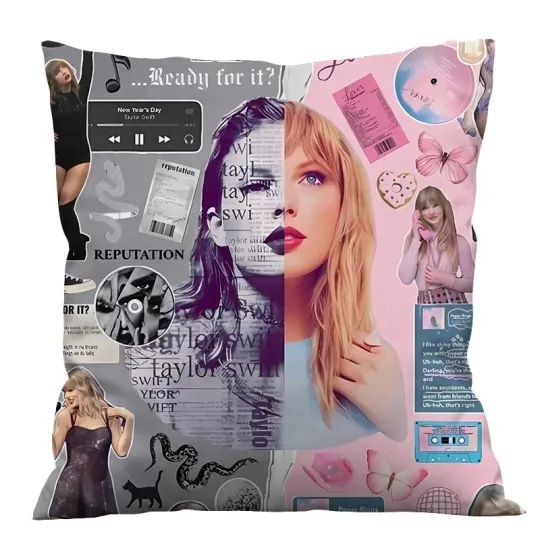 Taylorr Swifts Music Decor Throw Pillow Cover
