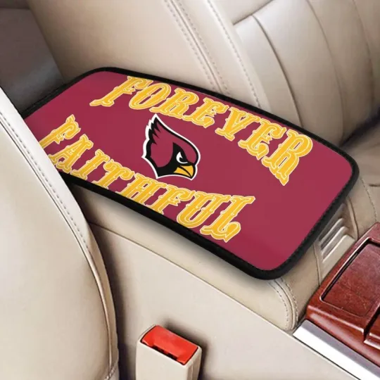 Discover Arizonna Cardinals Car Armrest Cushion Auto forever faithful Car Box Cover Pad